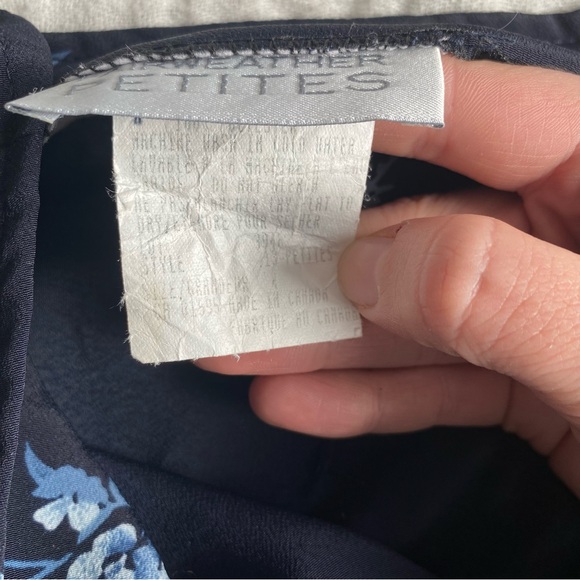 Vintage Floral Navy Skirt - Picture 7 of 8